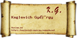 Keglevich György névjegykártya