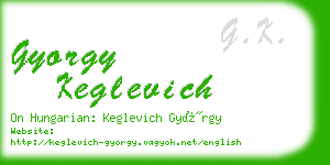 gyorgy keglevich business card